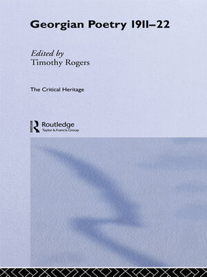 cover image of Georgian Poetry 1911-22